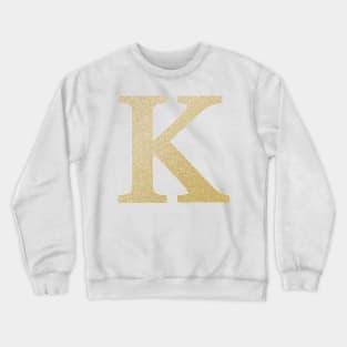 The Letter K Gold Metallic Design Crewneck Sweatshirt